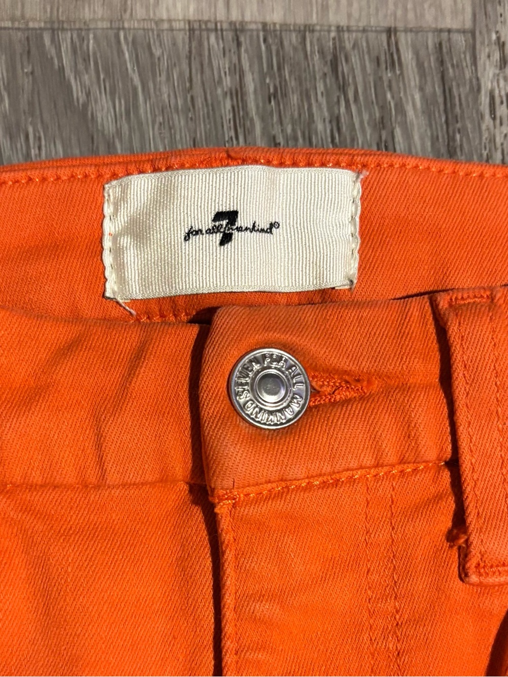 7 For All Mankind Orange Denim Jeans - Picture 2 of 11